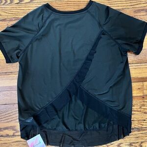 Chicwish Black Mesh Short Sleeve Top